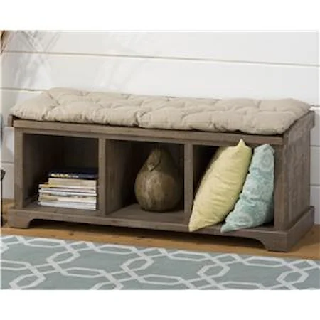 Reclaimed Solid Pine Wood Storage Bench